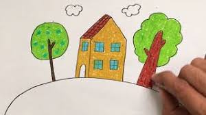 Gambar rumah sederhana, gambar rumah tingkat dan sketsa gambar rumah. Menggambar Mewarnai Lingkungan Rumah Bersih Untuk Anak Youtube