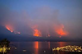 The two fires remain about 18 kilometres north of big white, and blue skies remain above the resort. Mabel Lake Wildfires Converge North Of Lumby Kelowna Capital News