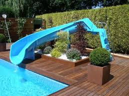 Choosing The Right Outdoor Pool Slide Pool Water Slide Swimming Pool Decks Above Ground Pool Slide