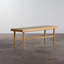 Banc En Chene Et Cannage En Rotin Duncan Passage Vernet Banc En Chene Bout De Lit Cannage