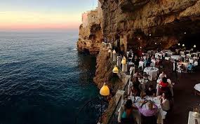 Grotta palazzese is characterized by the incredibly splendid and refined decor. Sunset Picture Of Ristorante Grotta Palazzese Polignano A Mare Tripadvisor