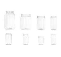 4 oz Round PET Plastic Jars - Clear
