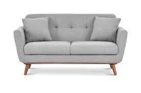 Soft fabric upholstery on a hardwood frame with overstuffed cuddle up in the soft comfort of this classic design u shape sectional. Hans 2 Seater Sofa Light Grey Castlery Australia