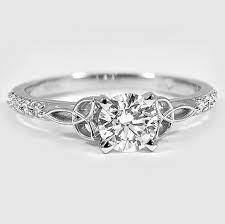 18k White Gold Luxe Celtic Love Knot Ring Celtic Wedding Rings Brilliant Earth Rings Love Knot Ring