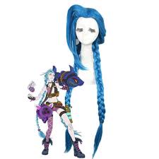Language, lol, league of legends, blue hair, jinx wallpaper (photos, pictures). Lol Loose Cannon Jinx Blue Long Cosplay Woman Wigs Rolecosplay Com
