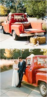 Wedding Exit Ideas Red Pickup Truck Southern Wedding Ideas Just Married Banner Repin To Your Own Vintage Truck Wedding Wedding Exits Wedding Photo Booth