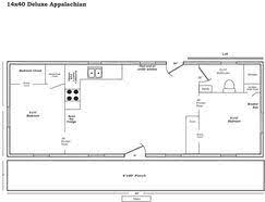 This ready plan is 15x40 north facing road side, plot area consists of 600 sqft & total builtup area is 1740 sqft. 14x40 Appalachian 2 Bedroom 14x40 Cabin Floor Plans Cabin Floor Plans Cabin Kits