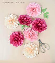 Camellia Paper Rose Template Flower Template Paper Flower Template Paper Rose Template