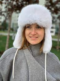 White Fur Hat With Ear Flaps Ushanka Russian Womens Etsy