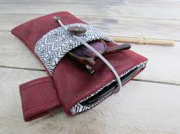 Pochette Pour Telephone Mobile Etui Pour Gsm Housse Molletonnee En Tissu Simili Cuir Rouge 18 X 10 Cm 248