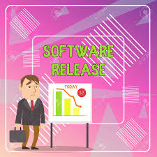 Word Writing Text Software Release Business Photo Showcasing