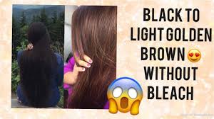 Usually, virgin hair lightens really well and the process is generally much easier. according to bellatory, which is true. How To Lighten Black Hair Without Using Bleach Revlon 170 Light Golden Brown Youtube