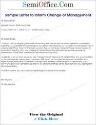 Dec 19, 2020 · proper letter etiquette write your letter in such a way that it's appropriate for a variety of different businesses and people. Letter To Inform Change Of Managementsemioffice Com