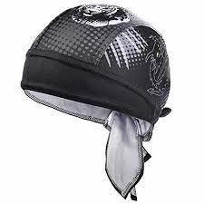 Absorptive Moisture Sweat Wicking Dew Rag Shorty Beanie Helmet Liner Cooling Skull Cap Quick Dry Adjustable Hat Head Wrap F Cycling Hat Cap Patterns Head Wraps