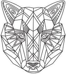The geometric coloring pages are sure to be a hit with your child if they love experimenting with shapes and sizes. Geometric Wolf Drawing Google Search Raskraski S Zhivotnymi Detskie Raskraski Raskraski Mandala