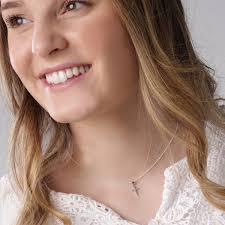 Kids Personalized Sterling Silver Cross Charm Necklace With Czs, First  Communion, Confirmation, Religious Gift for Girls, Teens and Women