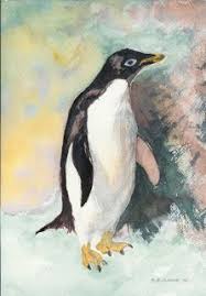 Penguin On Ice Dabblerteer Penguin Art Penguins Animal Paintings
