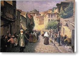 fausto zonaro street scene by eastern accents world painter street scenes art