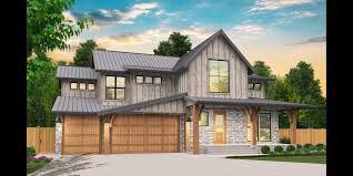 L shaped plans with garage door to the side. House Plans Modern Home Floor Plans Unique Farmhouse Designs