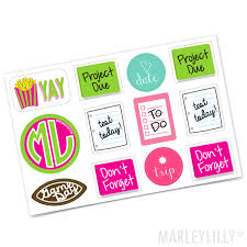 Back to School Agenda Sticker Sheet