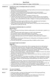 Apply to risk manager, management associate bank risk management jobs. Enterprise Risk Management Resume Samples Velvet Jobs