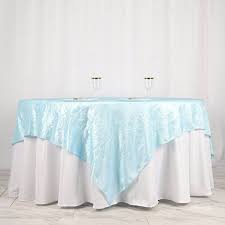 90 X 90 Blue Crinkle Crushed Taffeta Square Tablecloth Overlay Square Tablecloth Wedding Table Overlays Table Overlays