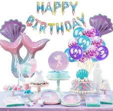 Pulling off a themed party is all about the details. Buy Mermaid Birthday Balloon Banner Mermaid Balloons Mermaid Theme Party Supplies Birthday Decorations Online In Guatemala B08b6c1nmg