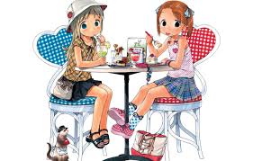 Marshmallows cool pictures, hd backgrounds and wallpapers for all kinds of computers and mobile devices: Wallpaper Girls Anime Art Cafe Cake Strawberry Marshmallow Ichigo Mashimaro Images For Desktop Section Prochee Download