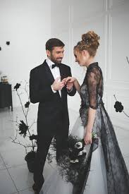 Black And White Attire Wedding A White Dress With A Black Laced Cardigan That S Genius With Images Halloween Wedding Dresses Classy Halloween Wedding Gothic Wedding