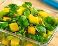 Salade De Mache A La Mangue Recipe Cantaloupe Recipes Pinapple Recipes Summer Salads