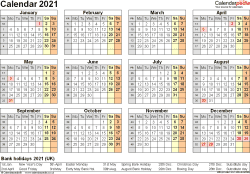 Click on a month's name to view a choice of calendar templates for microsoft word, microsoft excel and adobe pdf (downloadable, printable and free). Calendar 2021 Uk Free Printable Pdf Templates