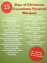 25 Days Of Christmas Countdown Pyramid Workout Holiday Workout Pyramid Workout Christmas Workout
