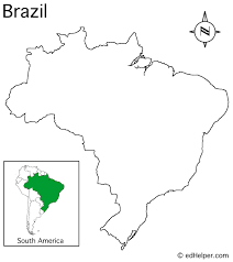 Click on any famous place picture below to start coloring. Brazil Outline Map Learn Portuguese Map Outline Brazil Map