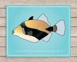 Reef Triggerfish Art Hawaiian Fish Art Print Humuhumunukunukuapua A Art Tropical Fish Art Print Tropical Fish Nurse Tropical Fish Art Fish Art Hawaiian Art
