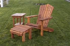 With a padded seat and a wooden backrest, these chairs are comfortable, easy to store and smaller than those ugly metal alternatives. Amish Made Adirondack Chair With Optional Ottoman From Dutchcrafters