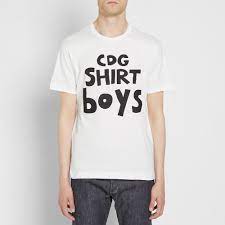 Comme Des Garcons Shirt Boys Print Tee White Black End
