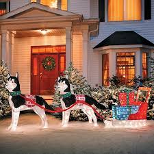 Improvements Huskies With Sleigh Lighted Outdoor Christmas Outdoor Christmas Decorations Lights Decorating With Christmas Lights Light Up Christmas Decorations