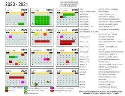 2020 2021 Academic Calendar Student Support Services Valdosta City School District
