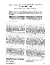 For the past few years worldwide reports on the use of ivermectin in human scabies have suggested that this. Pdf Topical Ivermectin In The Treatment Of Canine Scabies