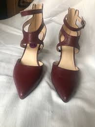 Nine West Pointed Toe Women S Dress Pumps Burgundy Size 6 5 Us Fashion Clothing Shoes Access Block Heel Gladiator Sandals Leather Block Heels Leather Pumps