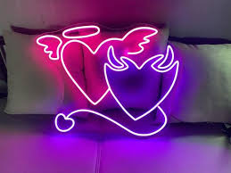 Find What You Love And Let It Kill You Blue Neon Sign Angel And Demon In Love Heart Symbol Neon Sign Wedding Flex Etsy In 2020 Neon Signs Love Heart Symbol Love Symbols