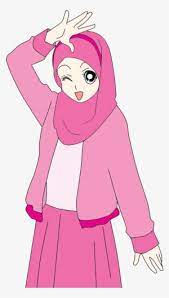 The image is png format with a clean transparent background. Cute Muslimah Doodle Cartoon Muslimah Transparent Png 730x1095 Free Download On Nicepng