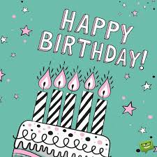 Happy Birthday Wish On Picture With Cake And Confetti