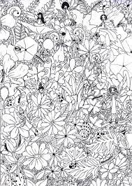 Paper crafts for kids, garden coloring. Coloring Pages Kids Fairy Garden Coloring Sheet