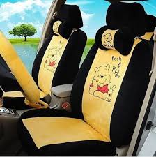 Black And Yellow Mustang Seat Covers New Winnie The Pooh Car Seat Covers Accessories Set 18pcs In 2020 Pooh Winnie The Pooh Carseat Cover