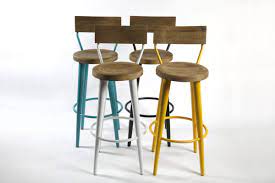 Take this bar stool for example: Candy Breakfast Bar Stool W Back 75cm Blubambu