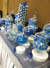 Blue And Silver Candy Table Http Girlyinspiration Com Blue Candy Buffet Blue Candy Bars Diamond Party