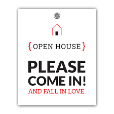 Door Sign Open House Fall In Love Open House Signs Open Signs Open House