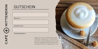 Gutschein für je 1 pott kaffee + 1 stück torte für 2 personen. Cafe Mittendrin Gera Kleines Cafe Grosses Herz