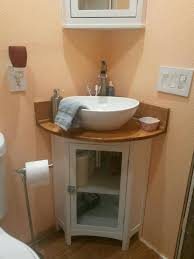 finished corner vanity bathroom remodel